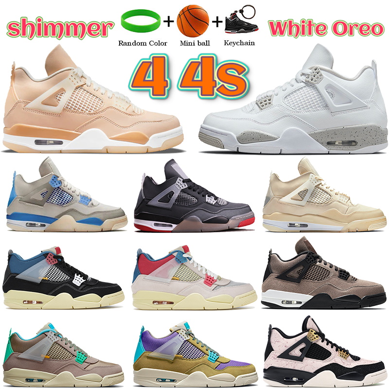 

High quality shimmer men 4 4s basketball shoes sp desert moss Taupe Haze guava ice noir White Oreo Silt Red Splatter mens sports trainers, Bubble wrap packaging