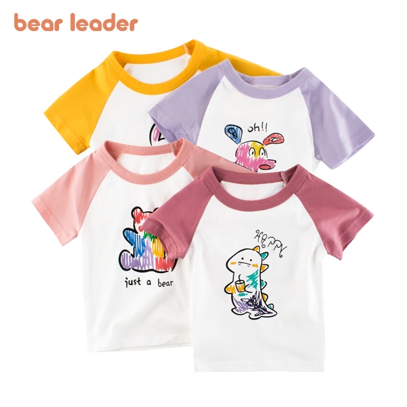 

Baby Girls Cartoon Bunny Print T-Shirts Summer Kid Girl Patchwork Casual Tees Toddler Cute Clothes For 2-7 Years 210429, Ah6000rose red