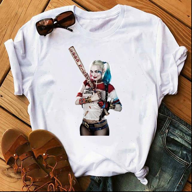 

women t shirts funny shirt cartoon print woman tee harajuku short sleeve female white