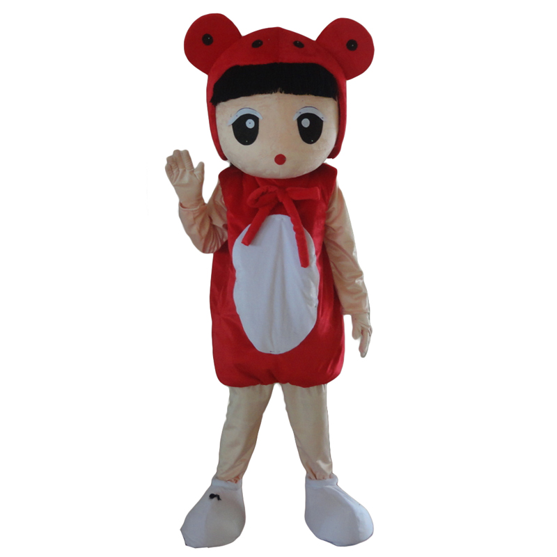 Costumes de mascotte Girl Rouge Costume de mascotte Halloween Costume de fête Game robe tenues Vêtements Advertis Carnival Noël Festival de Pâque