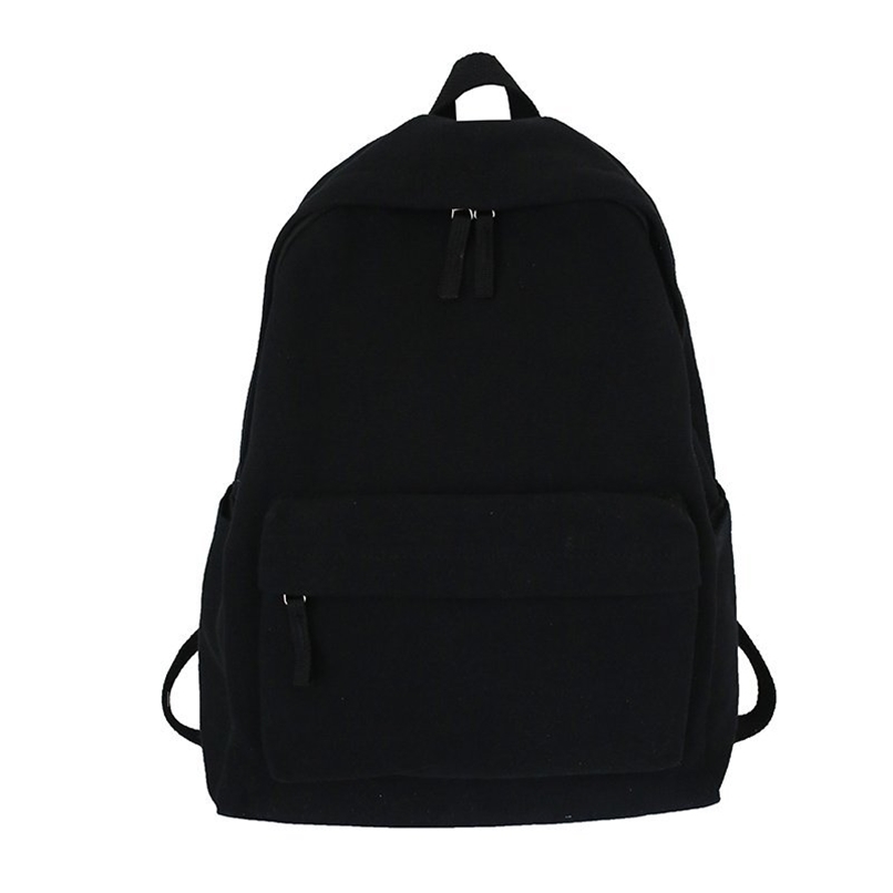 

Solid Black Backpack Neutral minimalist style Unisex Leisure Or Travel Bag 100% Cotton Canvas School Bag High Quality Book Bag 211029, Beige