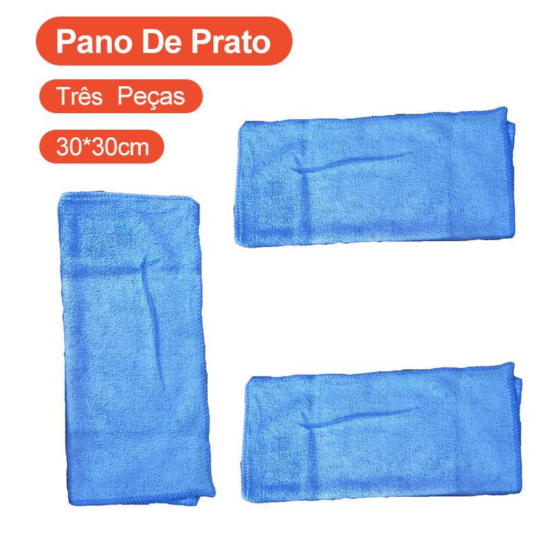 

Towel Blue 3 Pieces Rag 14G 30*30 Cleaning Car Edging Small Tower Household Square
