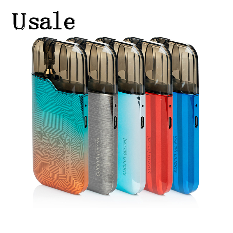 

Suorin Air Pro Pod Kit Built-in 930mAh Battery with 4.9ml Pod Cartridge 1.0ohm Coil LAVAL Nozzle Airway Design Vape Device 100% Original