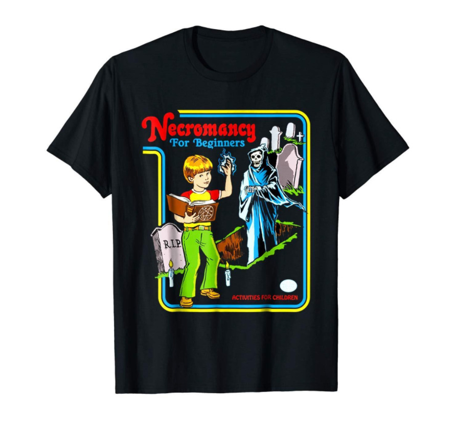 

R1 Necromancy For Beginners' Funny Black T-Shirt S-6XL, White;black