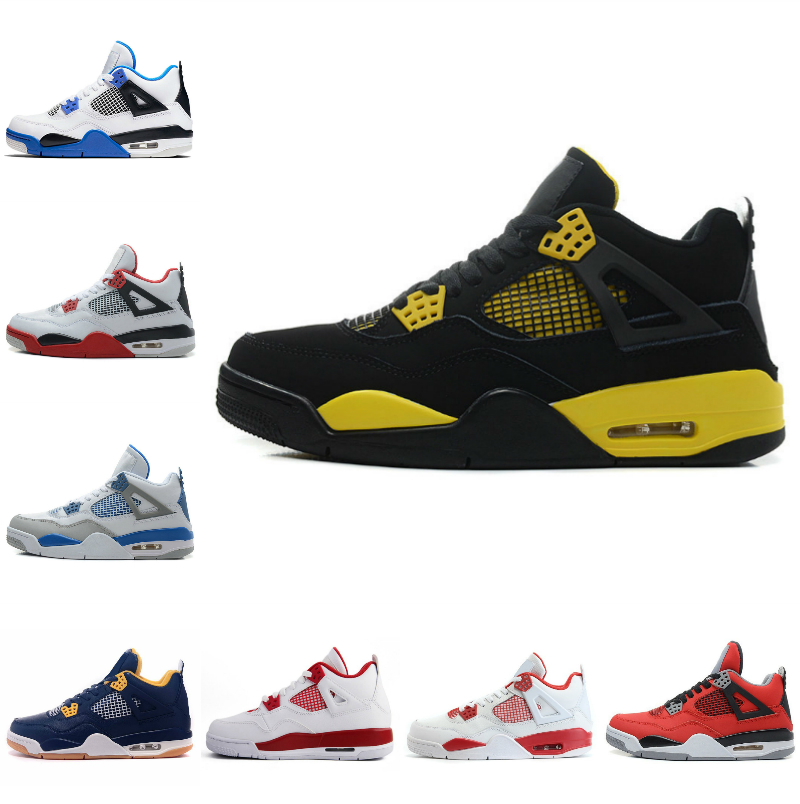 

2021 New Sail 4 Mens Basketball Shoes 4s Cream Deep Ocean Neon Metallic Pack Royalty Cactus Jack White Cement 4s Pure Money Trainers Sports Sneakers F11, Y4017