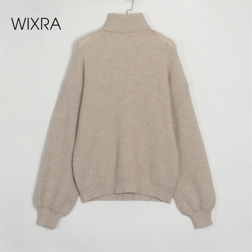 

Wixra Turtleneck Sweater Women Pull Femme Jumper Casual Korean Cashmere Ladies Coming Top Autumn Winter 211018, White