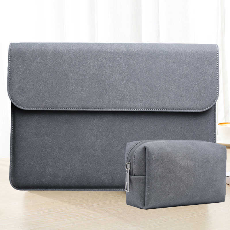 

Laptop Sleeve For Funda Pro 13 Case M1 A2338 11 12 15 Air X Pro MagicBook 16.1 Laptop Bag PU Leather 211018