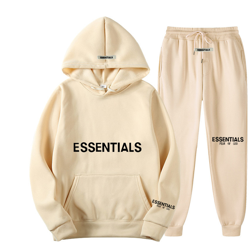 

fear of god essentils designer hoodie street trend pocket basic sweatershirt large size loose coat men's women's clothing, Black