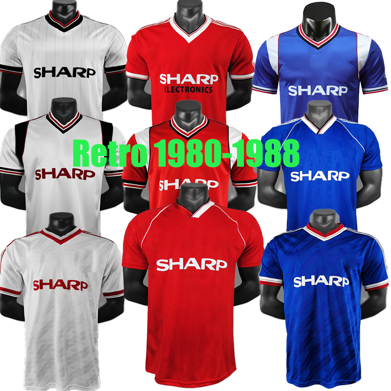 

Manchester Retro Soccer jerseys Home away and 83 84 85 86 87 88 United v.NISTELROOY GIGGS Beckham RONALDO CANTONA ROBSON Solskjaer football shirt uniform, 1985-white
