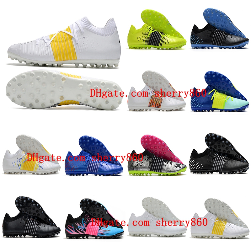 

2021 Original Mens Tops Football Boots Future Z 1.1 AG Soccer Shoes Leather High Ankle Neymar Jr. Cleats Yellow, As picture 1