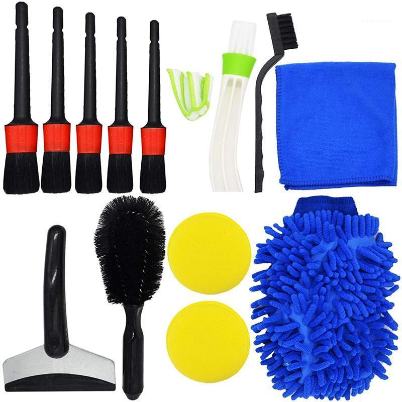 

Car Sponge 13Pcs Detailing Brush Set Cleaning Brushes Interior Washing Kit Tool For Air Vents Rim Dirt Dust Clean Tools