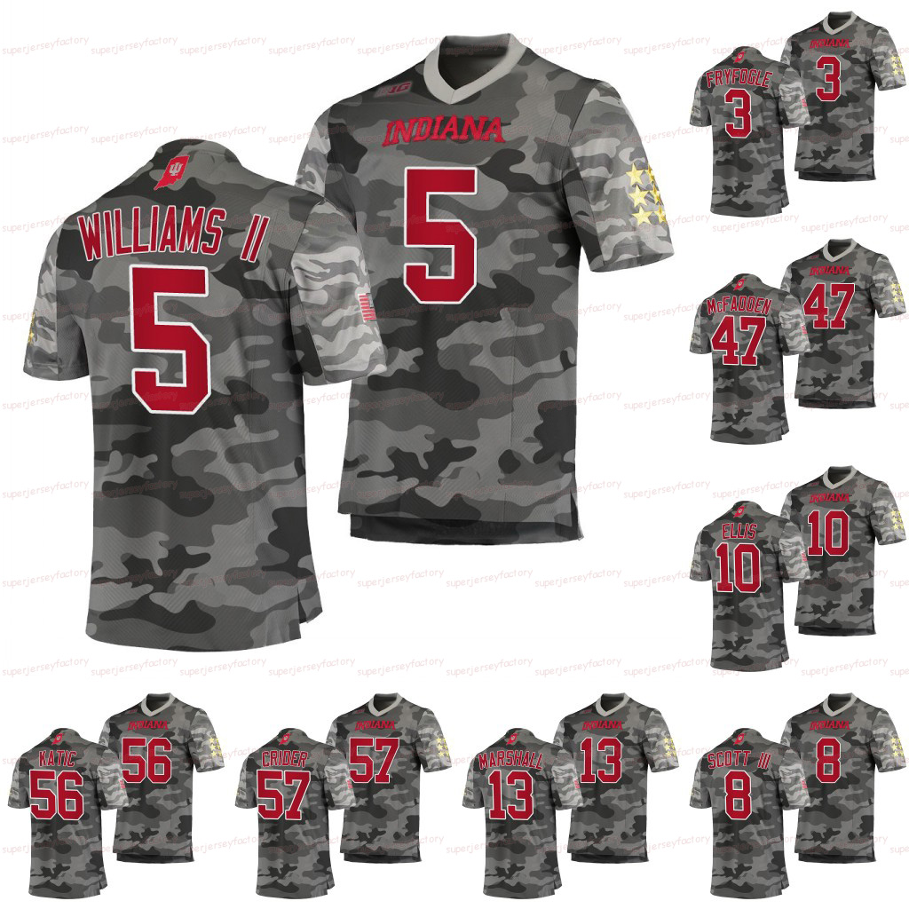 

Cuatom Indiana Hoosiers College Football Salute Jersey Jamar Johnson Dexter Williams II David Ellis D.K. Bonhomme Harry Crider Tiawan Mullen Ty Fryfogle, 57 harry crider