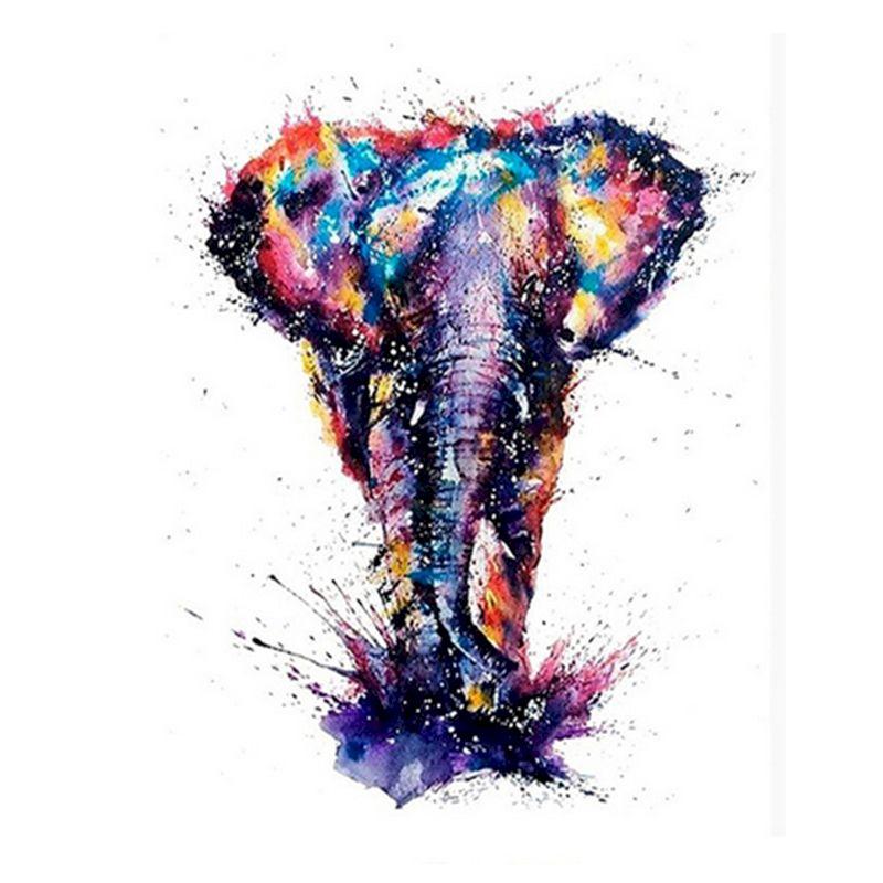 

Paintings Frame Colorful Way Elephant Animals Abstract Painting Diy Digital By Number Wall Art Picture For Home Decor 40x50cm