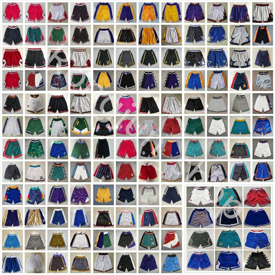 

JustDon Basketball Pocket Shorts Hip Pop Pant With Pockets Zipper Sweatpants Blue White Black Red Green Short Stitched Top Quality, Picture printed