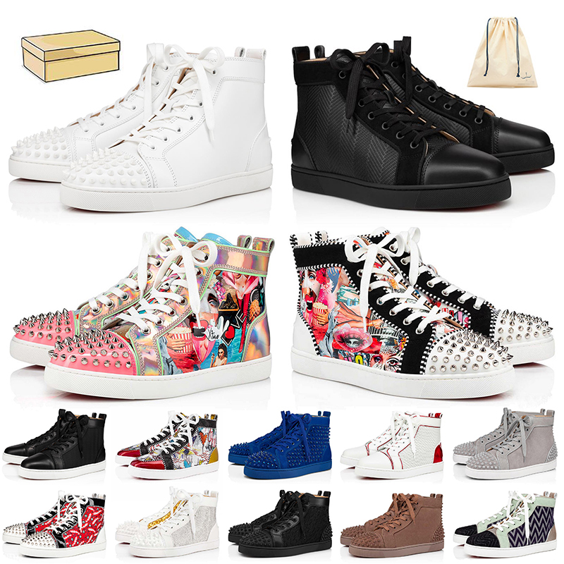 

Fashion Luxury Women Men Red Bottoms Rivet Boots Paris Leather Designer Shoes Spikes Trainers Studded Suede Loafers Platform ACE Sneakers, A37