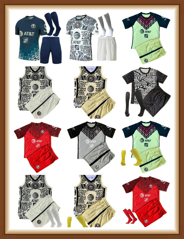 

21 22 Liga Club America third Soccer Jerseys 2021 2022 GIOVANI CASTILLO 3rd football shirt Camiseta de Futbol men kids kits custom made