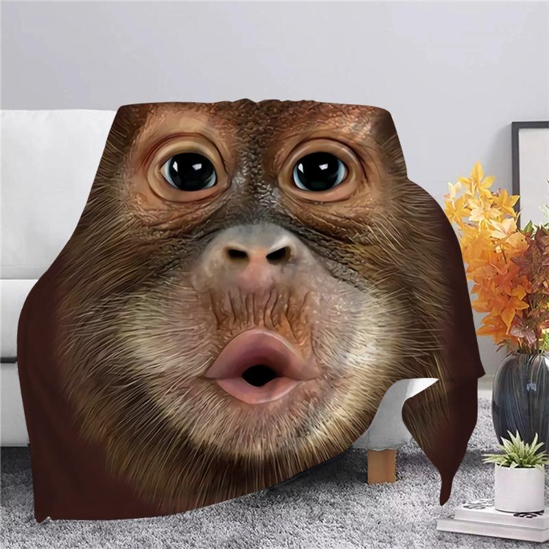 

Blankets CLOOCL Animal Monkey Face Flannel Blanket 3D Print Throw For Adult Kids Home Decor Bedspread Sofa Bedding Quilts