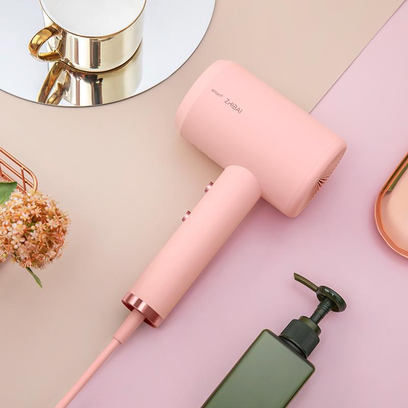 

Electric Hair Brushes Anion Dryer Pink Temperature Mi Blow For Home Travel Portable Hairdryers