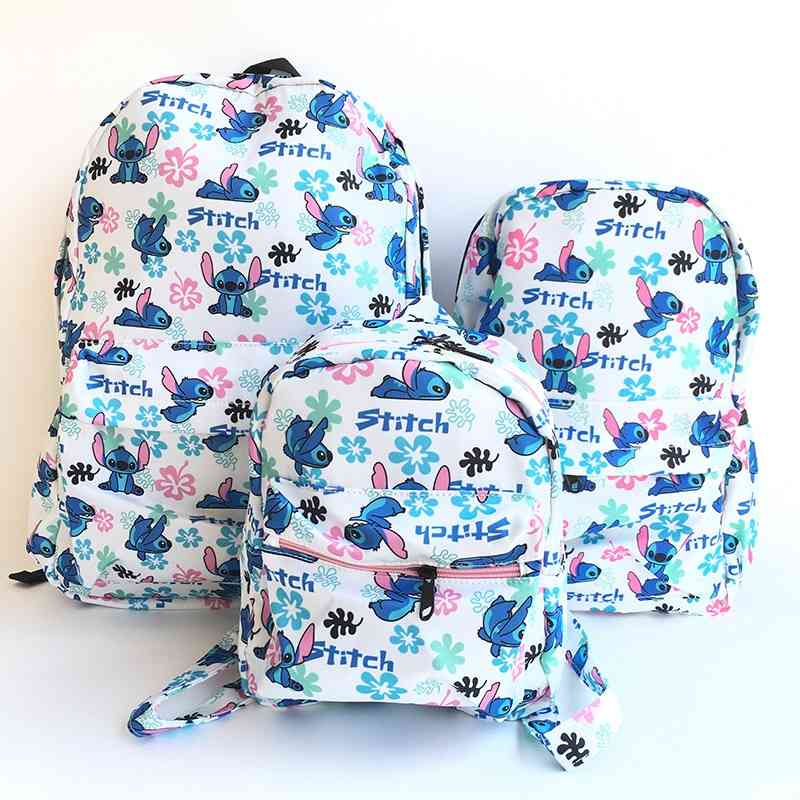 

Multi pattern cartoon cute Backpack New Korean fashion backpack schoolbag, White