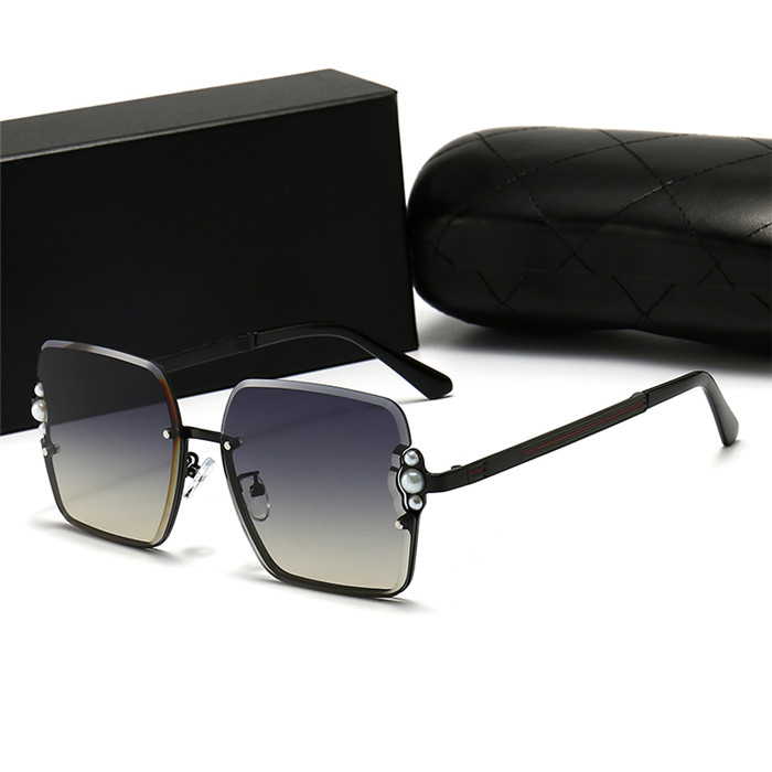 

Top Designer Metal Goggle Sunglasses Fashion Womens Aviator millionaire Mens outdoor Square glasses UV400 Star Style Eyewear with gift box, White;black