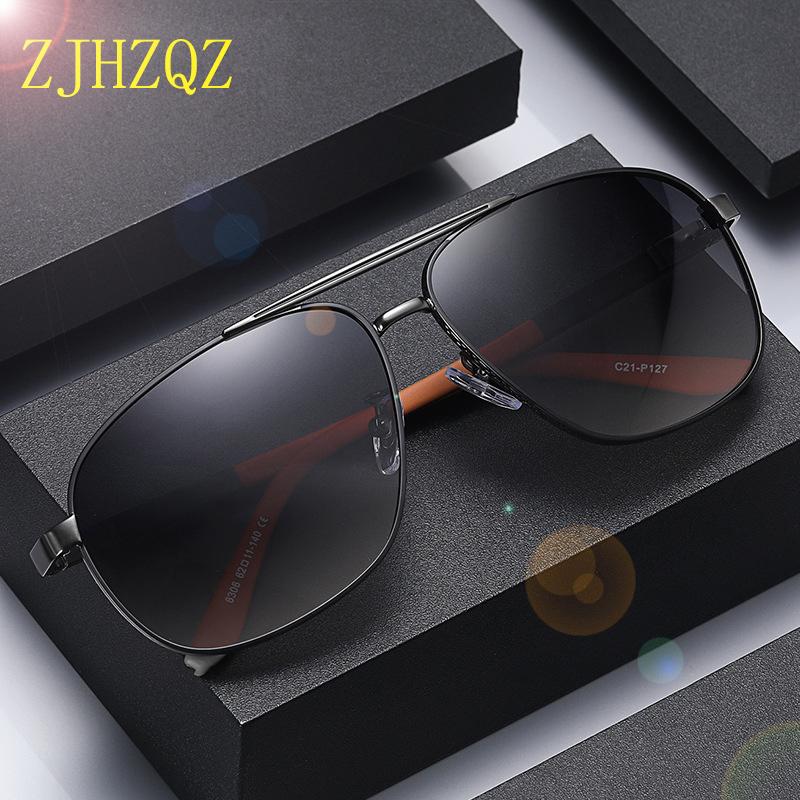 

Sunglasses Men Polarized Gradient For Women Fashion Square Driving Two-Color Frame Glasses Spring Leg Classic Retro Eyewears, White;black