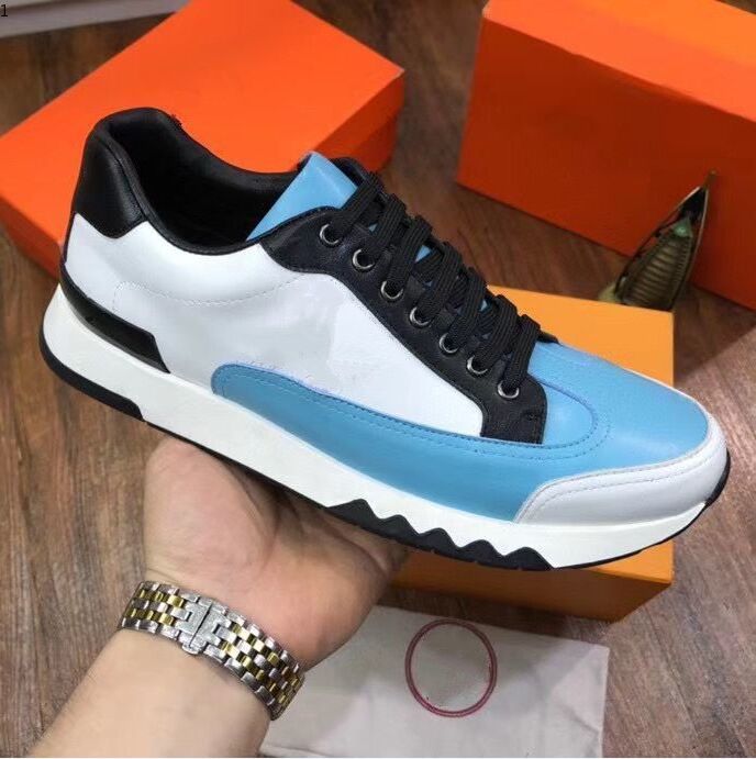 

2021 Sneakers Top fashion men's cowhide comfortable casual flat high RD mk001