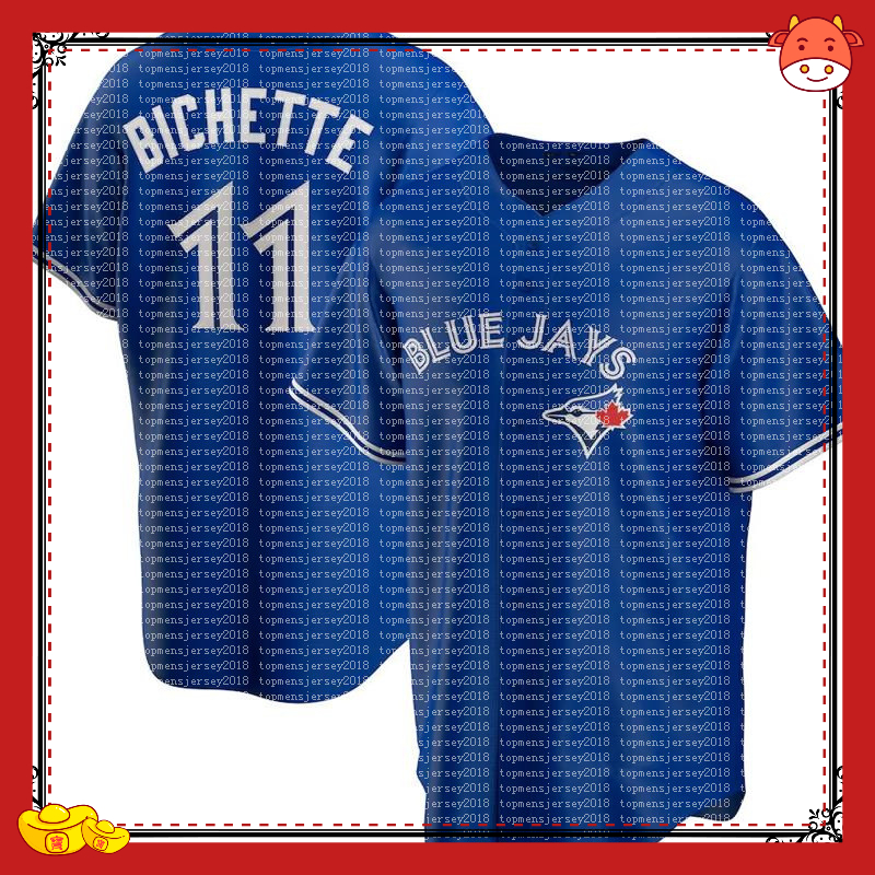 

4 George Springer Toronto Blue Jays Jersey 11 Bo Bichette 27 Vladimir Guerrero Jr. 8 Cavan Biggio 29 Joe Carter 898989, Blue;black