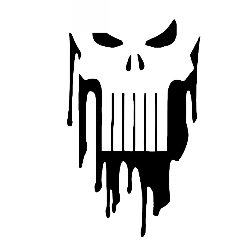 Funny Blood and Skull Stickers High Quality Car Window Decoration Personality Waterproof Decals Black/white, 16cm*10cm-image-684698727
