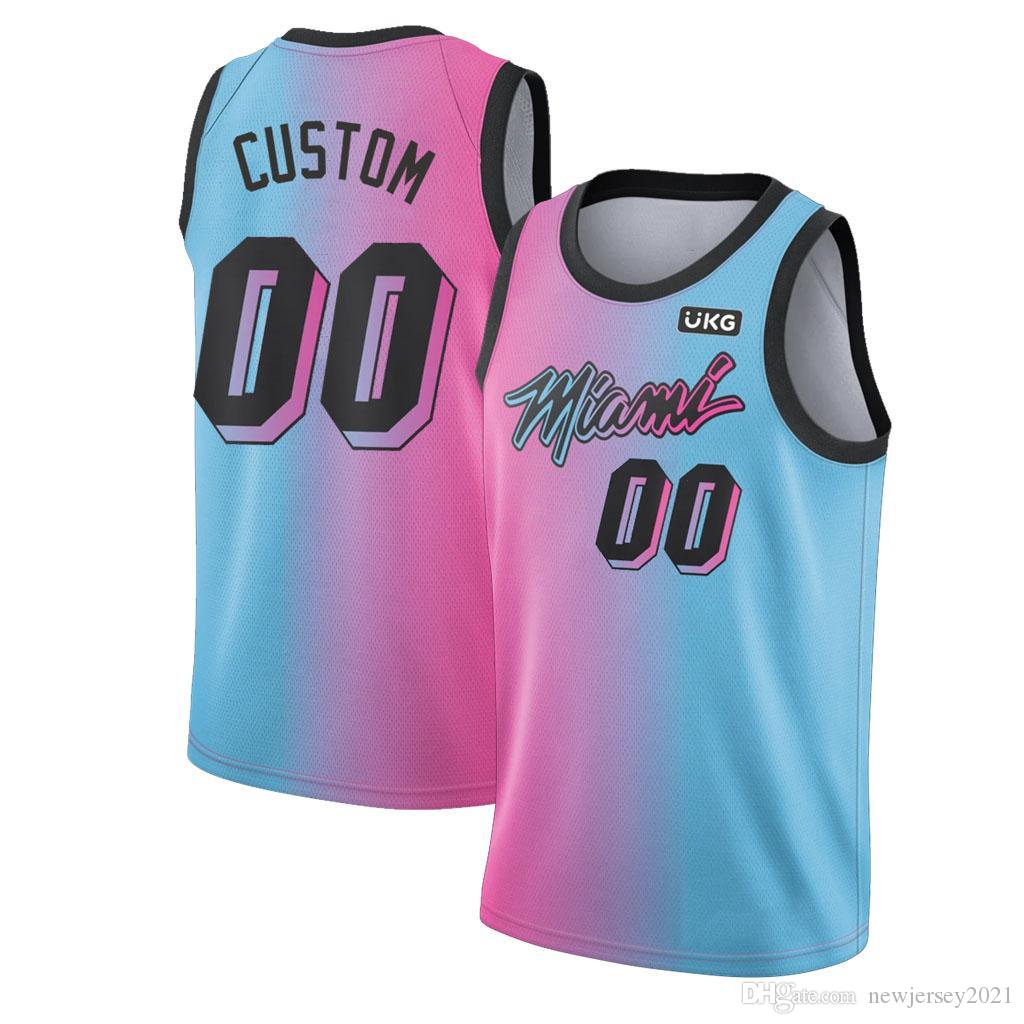 

Custom Meyers 0 Leonard Miami Heat Basketball Jerseys Precious 5 Achiuwa Kelly 9 Olynyk 13 Adebayo Basketball 7 Dragic Jerseys, Black;red