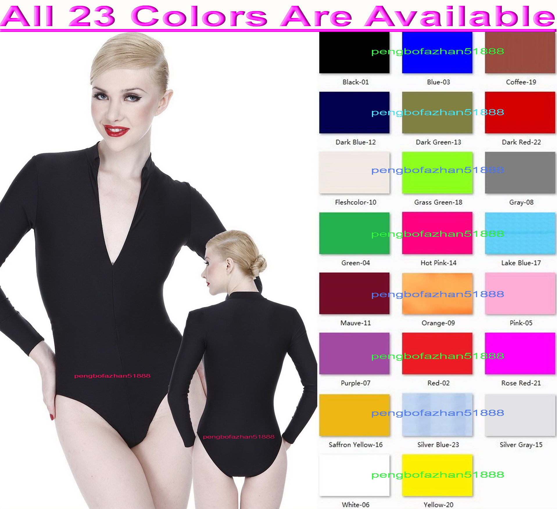 

Sexy Women Short Tights Body Suit Costumes With Front Zipper 23 Color Lycra Spandex Catsuit Costume Halloween Party Fancy Dress Cosplay Bodysuit P565, Mauve