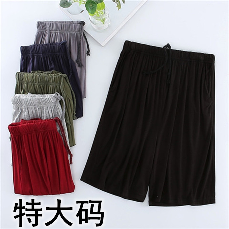 

Men's shorts summer thin modal home wear pajamas plus large size leisure sports, Gray