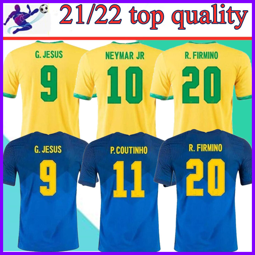 

2021 Camiseta de futbol PAQUETA NERES COUTINHO bRAZILS football shirt FIRMINO JESUS soccer jersey MARCELO PELE brasil 20 21 maillot de foot