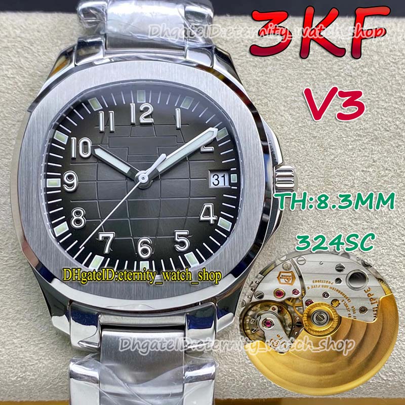

eternity Watches 3KF V3 Upgrade Version 5167 Cal.324 S C Automatic Black Texture Dial Mens Watch Minimum noise Swiss Movement Stainless Case Rubber Steel Bracelet 001, Watch deep waterproof production cost
