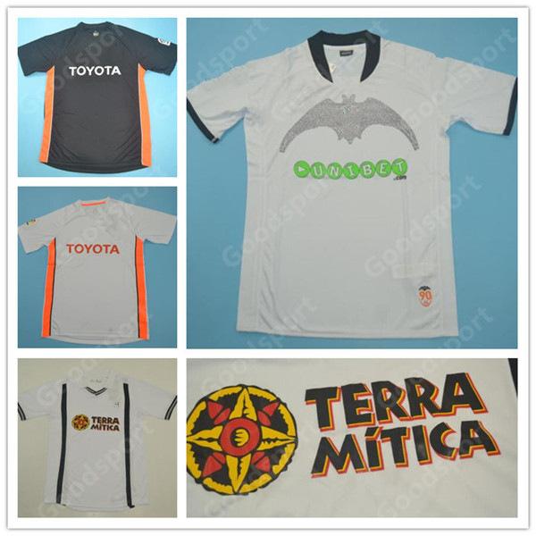

RETRO valencia SOCCER jersey DAVID VILLA ANGULO AIMAR DJUKIC MENDIETA M.GÃ³mez football calcio GAMEIRO PAREJO GAYA GUEDES FERRAN C.SOLER, Black;yellow