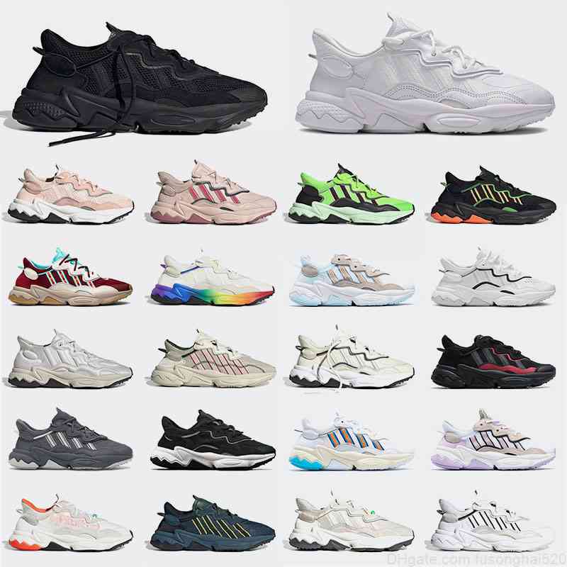 

Adds Ozweego Runnning Shoes Men Women Authentic Sports Sneakers Cloud White Pink Green Trace Cargo Grey Multi Retro Mens Womens Trainers
