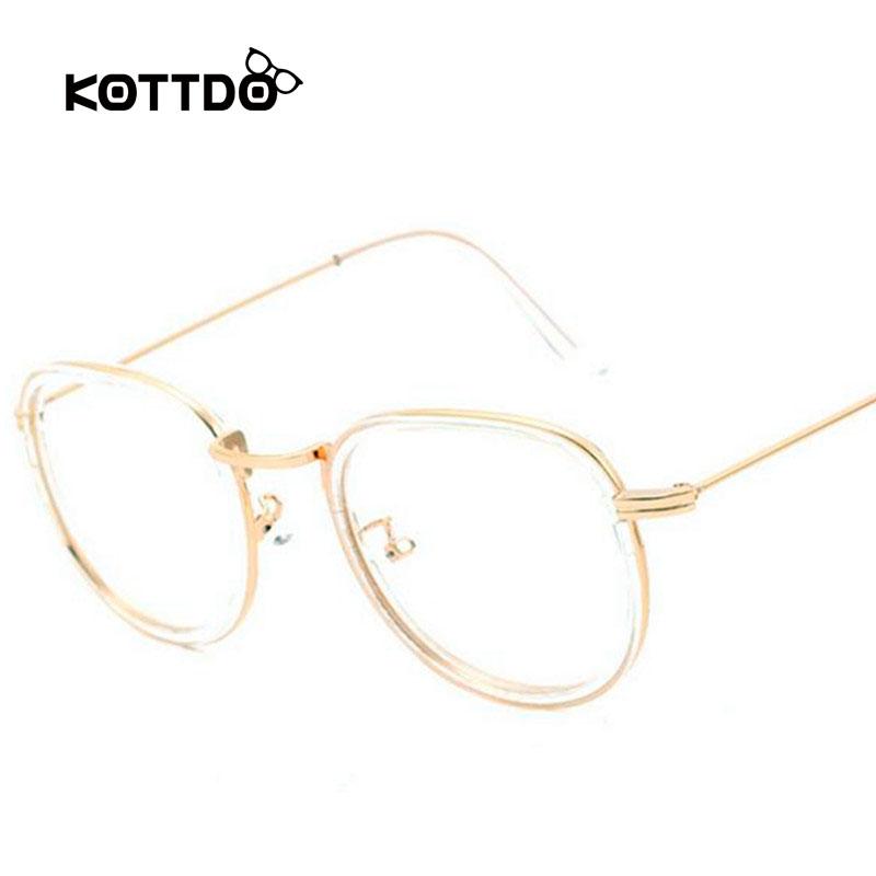 

Oval Glasses For Women Retro Designer Eyeglasses Frames With Clear Lens Vintage Transparent Eyewear Unisex Oculos KT16718 Fashion Sunglasses
