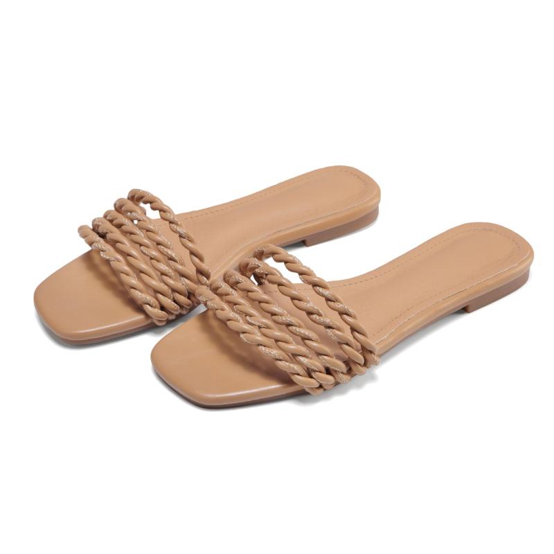 

Slippers Sandals And Size 35-42 Ladies Beach Flat Shoes With Special, Brown