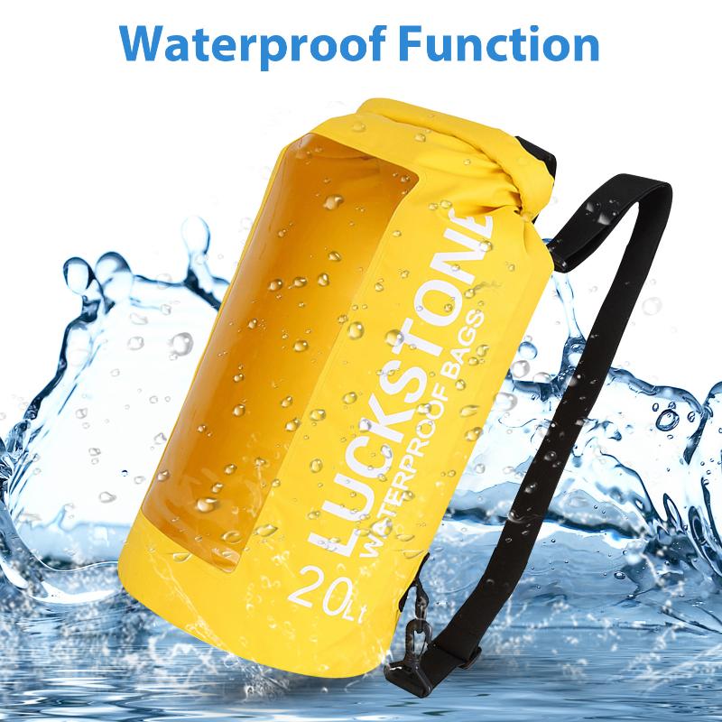 

Waterproof Dry Bag Sack Ocean Pack Floating Boat Kayaking Backpack Roll Top Travel With Straps Pool & Accessories