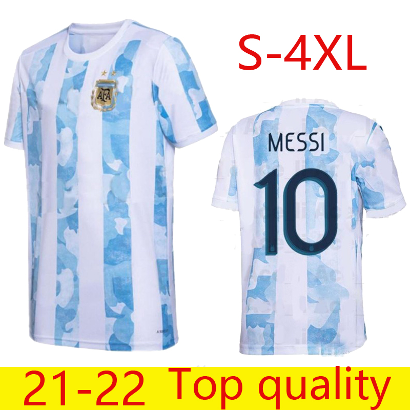 

XXXL -4XL Argentina soccer Jersey 21 22 Copa home away football shirt 2021 2022 MESSI DYBALA AGUERO LO CELSO MARTINEZ TAGLIAFICO Men + Kids kit uniforms 999