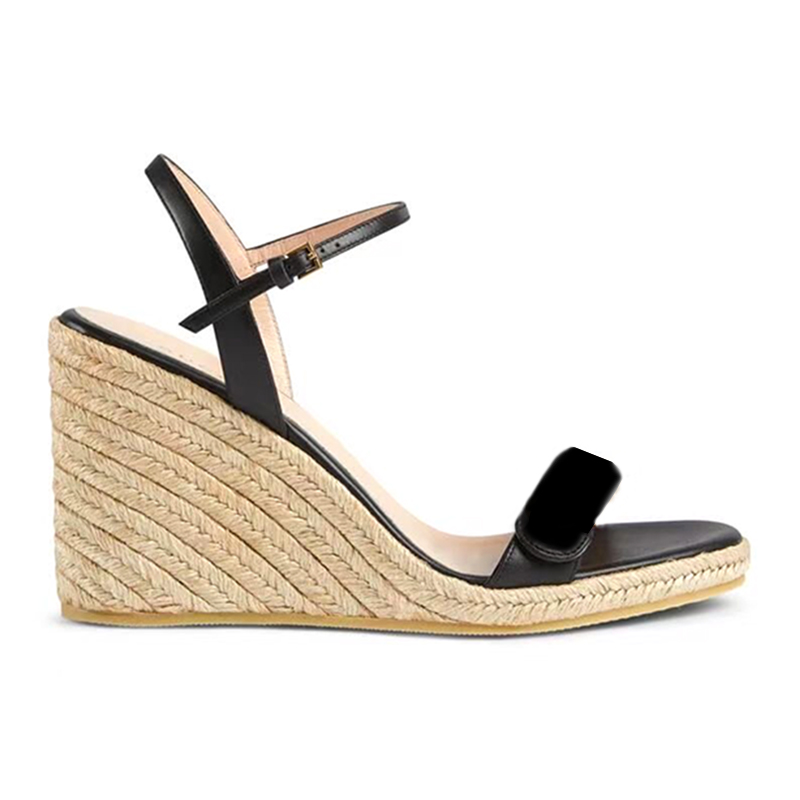 

Fashion sandals High Heels Slide Designer women Shoe Buckle Platform Slides chunky Heel Rubber sole Black Wedding Dress Party Shoes 291, Color 12