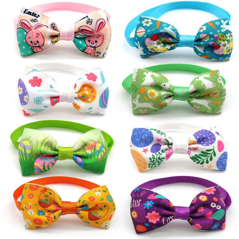 

Dog Apparel 50 X Grooming Product Easter Eggs Bow Ties Collar Bowties Necktie Pet Accessories, Multi