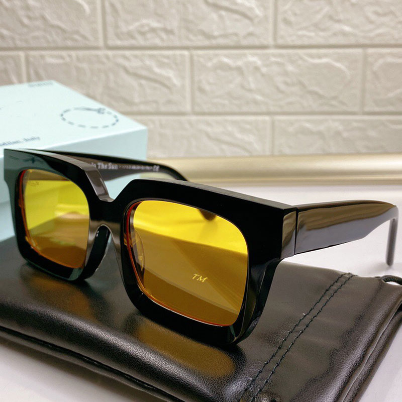 

66s Sunglasses of Mens Designer Sunglasses Ow40001u Man or Woman Fashion Classic Square Black Frame Sunglasses Uv400 Protection Top