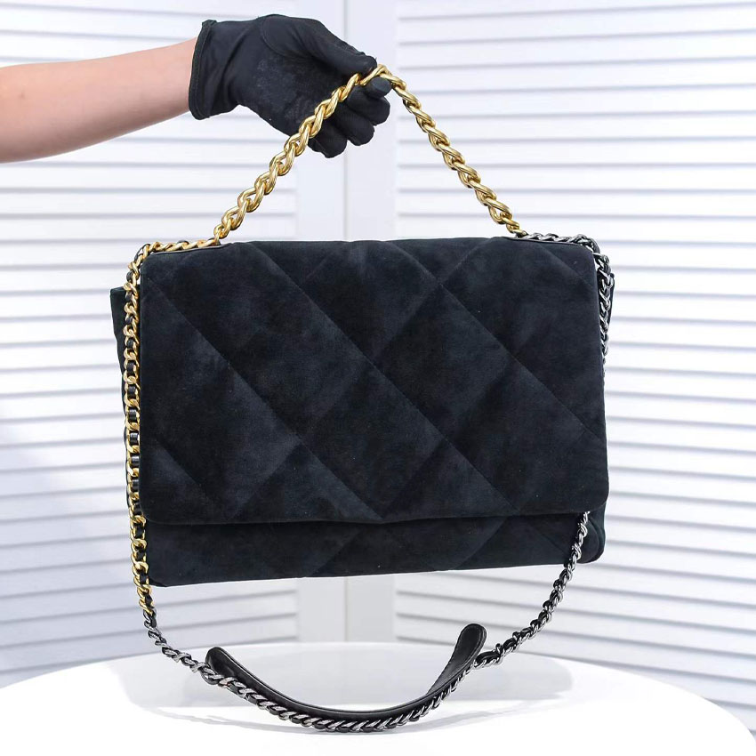 

7A+ top quality Women bags Designer Handbags crossbody chain bag Fashion purse 2021 Messenger Shoulde clutch classic suede hobo wallet with box, Black