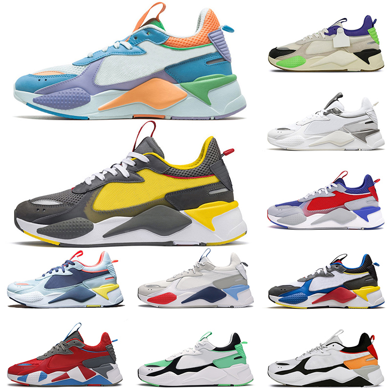 

High Quality 2021 RS X Running Sports Shoes Mens Women Transformers Motorsport White Grey Toys Irish Green RS-X Trainers Outdoor Sneakers 36-45