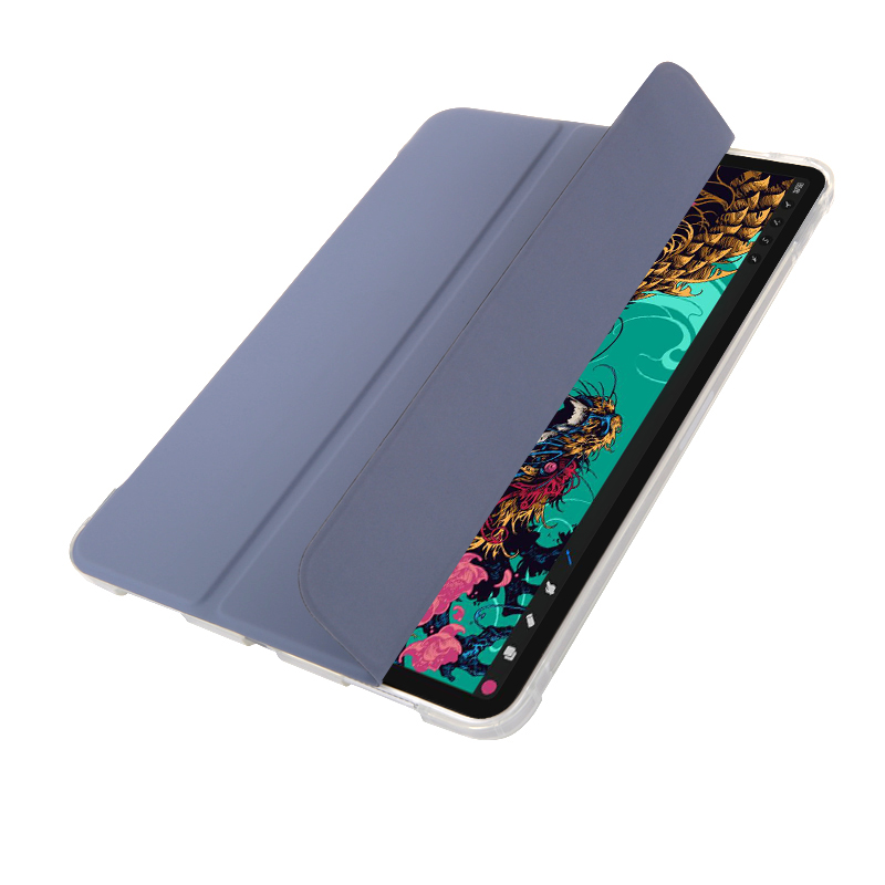 

Tablet accessories stylish triple transparent case no pen slot designer cases