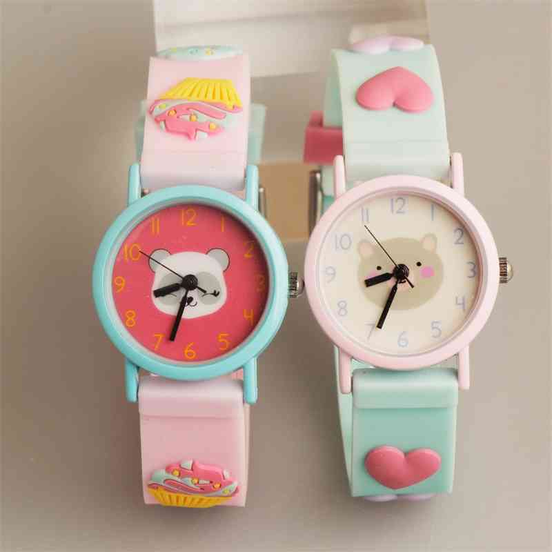 

Children student quartz cartoon three D picture watch love gift children's Watch