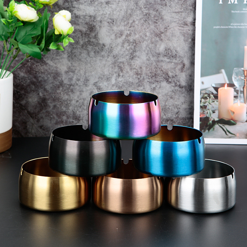 

9CM 10CM Ash tray Metal Ashtray Stainless Steel Cigarette Ashtray Wholesale