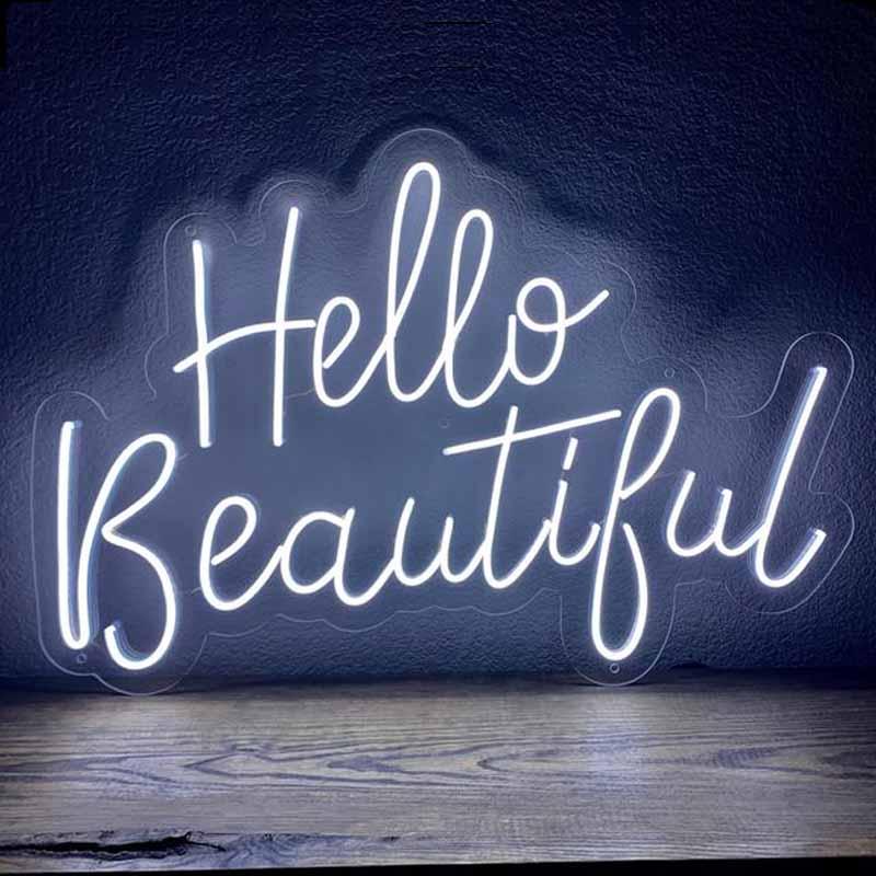 

Other Event & Party Supplies Hello Beautiful LED Neon Sign Custom Made Wall Lights Wedding Shop Window Restaurant Birthday Decoration