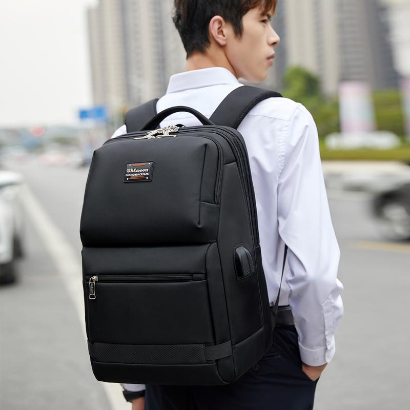 

Backpack WIERSOON 2021 Anti-thief Fashion Men Multifunctional Waterproof 15.6 Inch Laptop Bag Man USB Charging Travel, W10782balck
