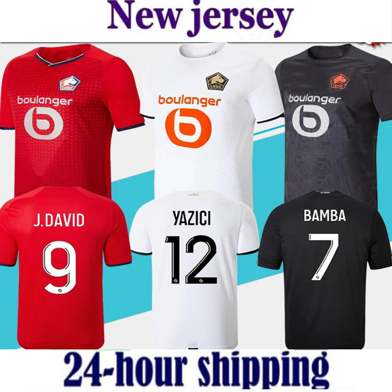 

LOSC new 2021 2022 soccer jerseys BURAK DAVID FONTE BAMBA YAZICI football shirt 20 21 22 Lille Olympique JIKONE 10 maillot Adult Kids Kit, Black;yellow